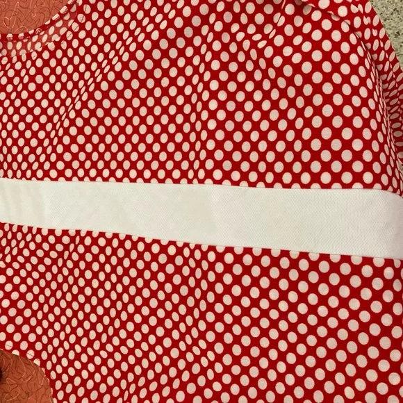 I Sears polka dot top with belt - Picture 3 of 3